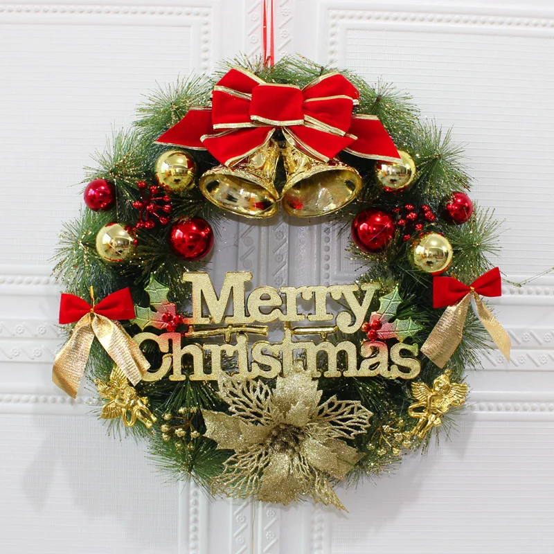 Christmas Pine Needle Garland 30/40/50cm Christmas Decorations Window Props Shopping Mall Scene Decoration Gifts