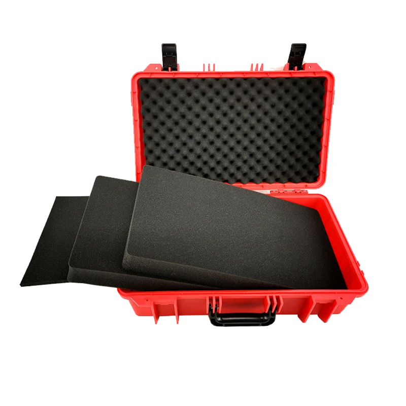 Draagbare Toolbox Veiligheid Apparatuur Instrument Gereedschapskist Abs Plastic Slagvast Tool Case Outdoor Shockproof Opslag W/ Foam