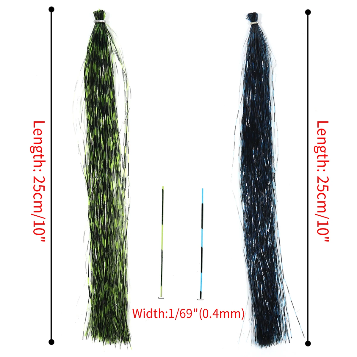 Wifreo flashabou metallic tinsel flash material grizzly barred flash saltwater jigs streamer fly tying synthetic fiber material