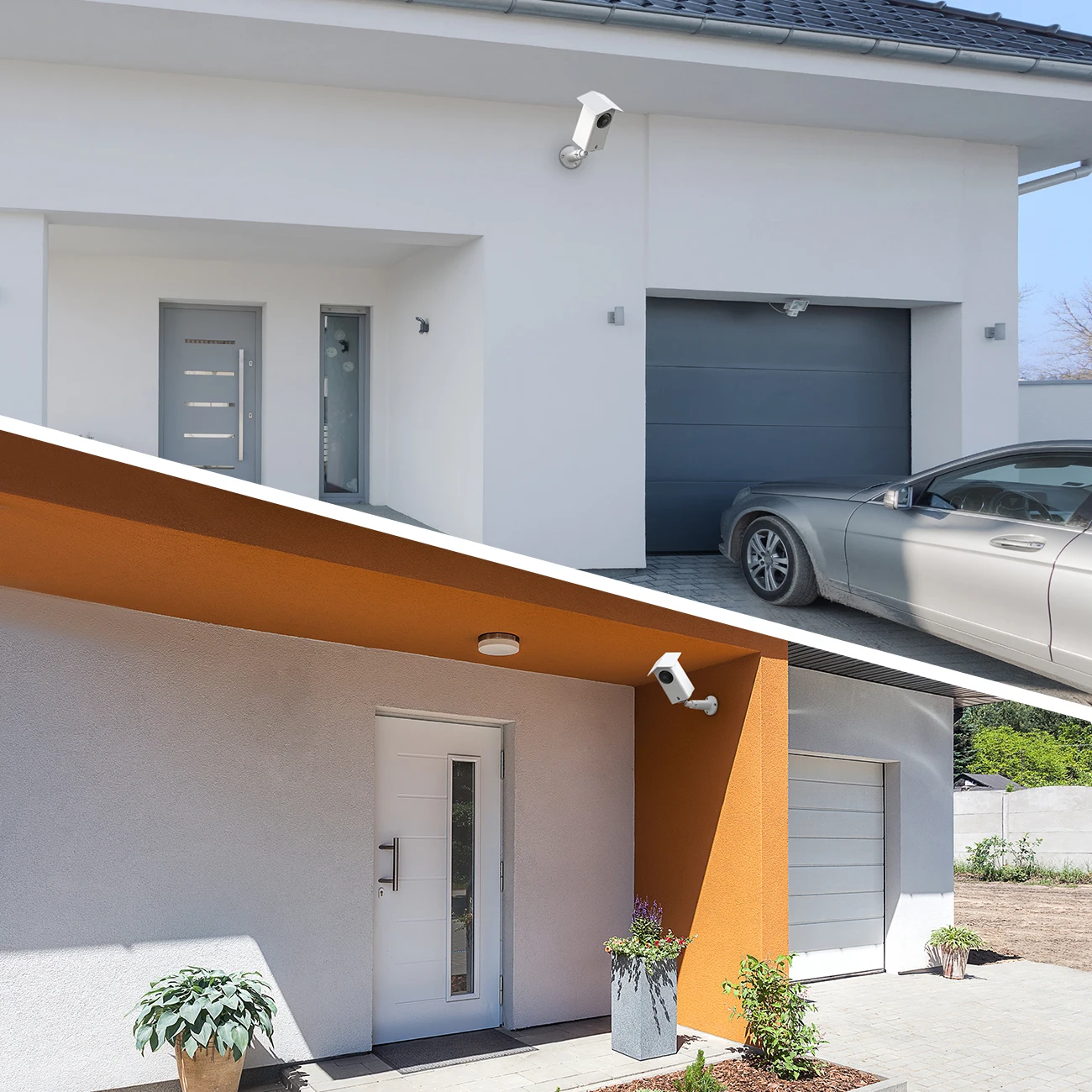 Staffa di montaggio a parete regolabile a 360 ° per Wyze Cam Pan V2 con copertura protettiva in silicone resistente alle intemperie