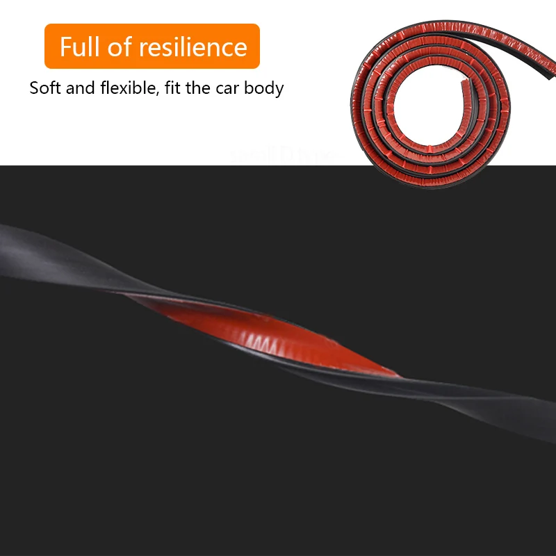 Car Door Seal Strip 2/4/8m Auto Rubber Sealant D Type Noise Insulation Anti-Dust Soundproofing Auto Sealing Strips Accessories