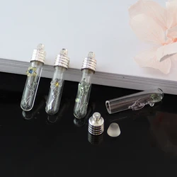5PCS Dasiy Vials Pendant Name On Rice Art glass bottle necklace pendant Glass Bottle Charms DIY Pendant Charms
