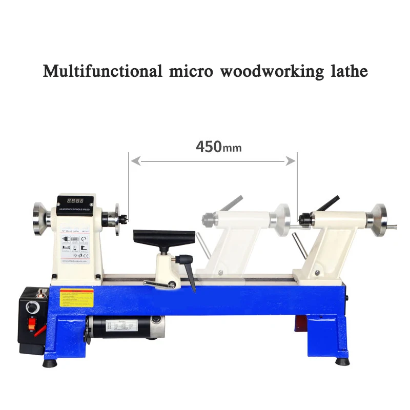 220V Multifunctional Miniature Woodworking Lathe Bead Machine Small Bracelet Rotating Lathe Household Wood Rotary Lathe Machine