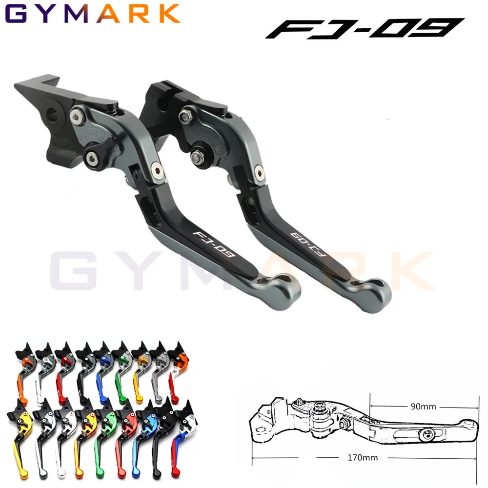 

For Yamaha FZ-09/MT-09 FJ-09 2014-2019 2017 Laser Mark Titanium Black Titanium Brand New CNC Motorcycle Parts Brake Clutch Lever