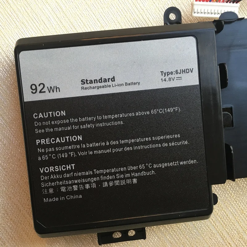 Imagem -03 - Supstone Novo 6jhdv 5046j Bateria do Portátil para Dell Alienware 17 r2 r3 Anw172136slv P43f Aw17r34175slv 92wh