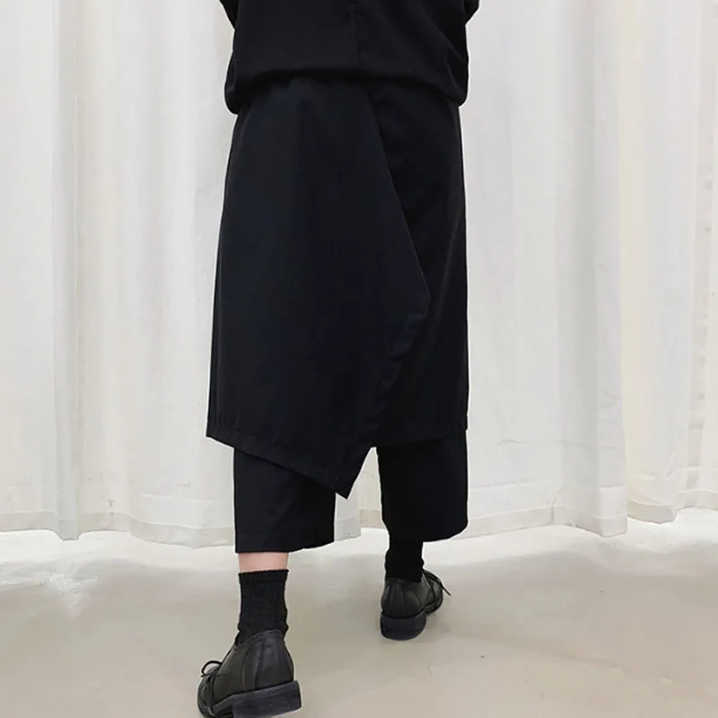 Men's Pants Spring/Summer Vacation Two Skirt Pants Eight Pants Men's Casual Pants Hip Hop Street Harem Pants Large Size