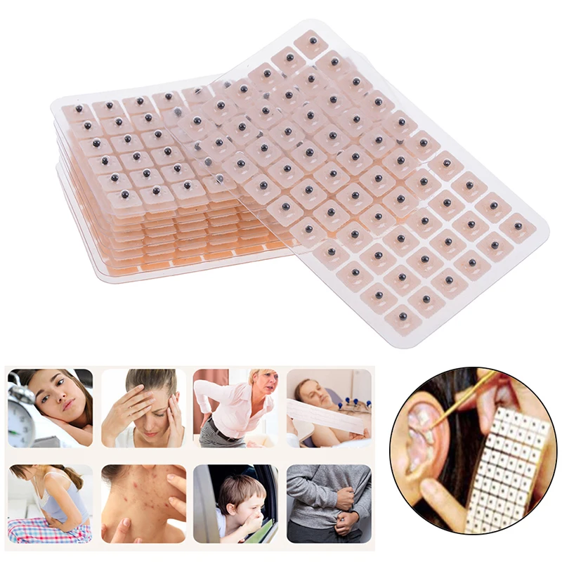 600Pcs Acupuncture Needle Ear Vaccaria Relaxation Ear Press Auricular Massage Paste Stickers