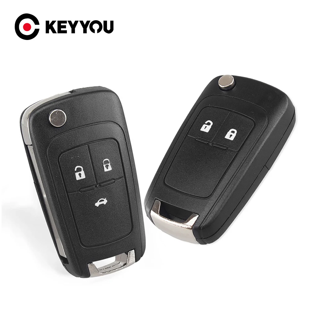 

KEYYOU 10pcs Car Key Shell Remote Flip Fob Uncut Case 2/3 Buttons For Opel Vauxhall Astra H Insignia J Vectra C Omega G Corsa D