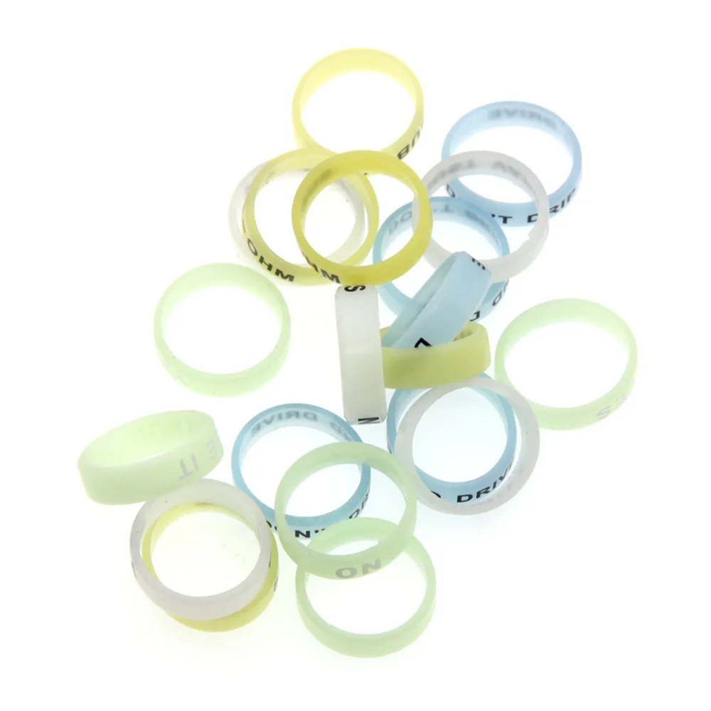 22MM luminous circle fluorescent silicone anti-skid ring decorative ring