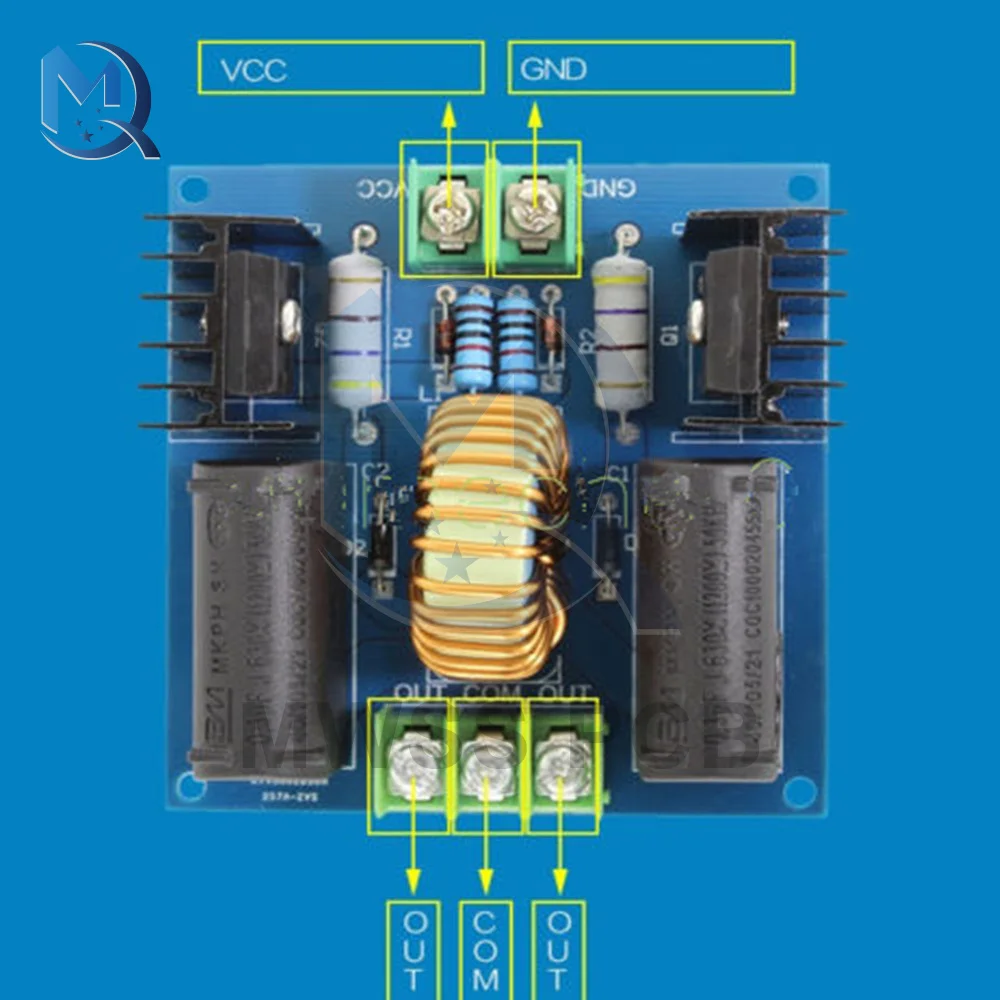 10A 200W ZVS Driver Board For Tesla Coil Power Supply PCB 12V 30V Boost High Voltage Generator Induction Heating Module System