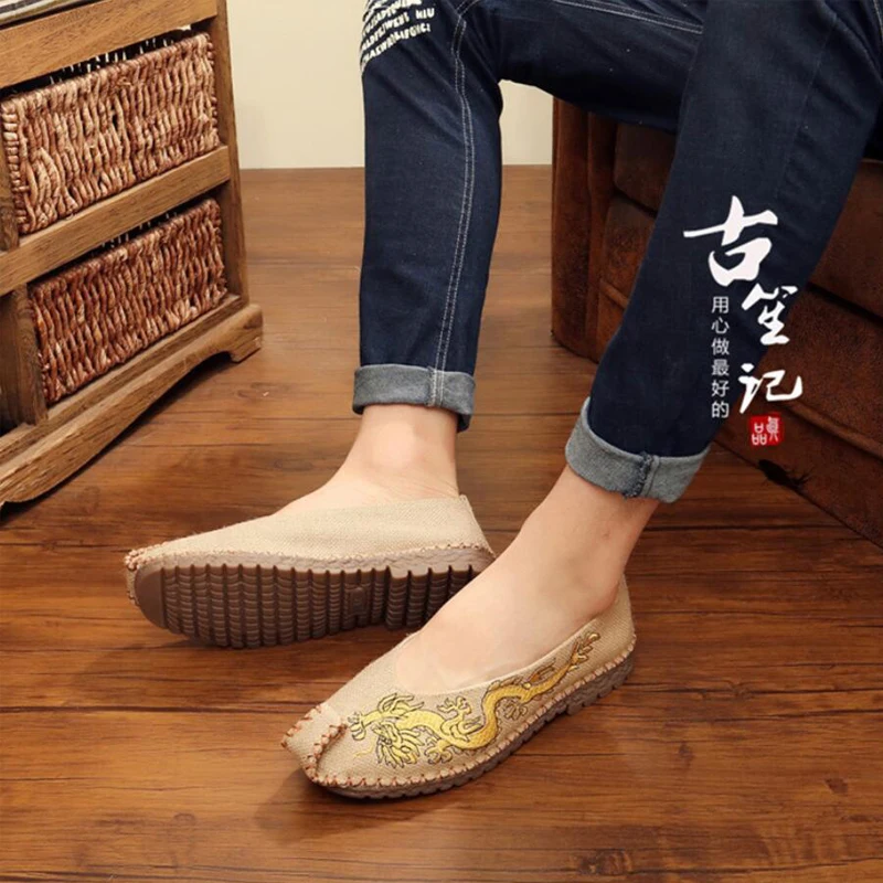 ZFTL men's loafers Férfi cavans sheos férfiak Szalma Gyolcs cipők chinesa Hagyományos handmade cipők Födémgerenda Lezser Pulóver hanfu cipők