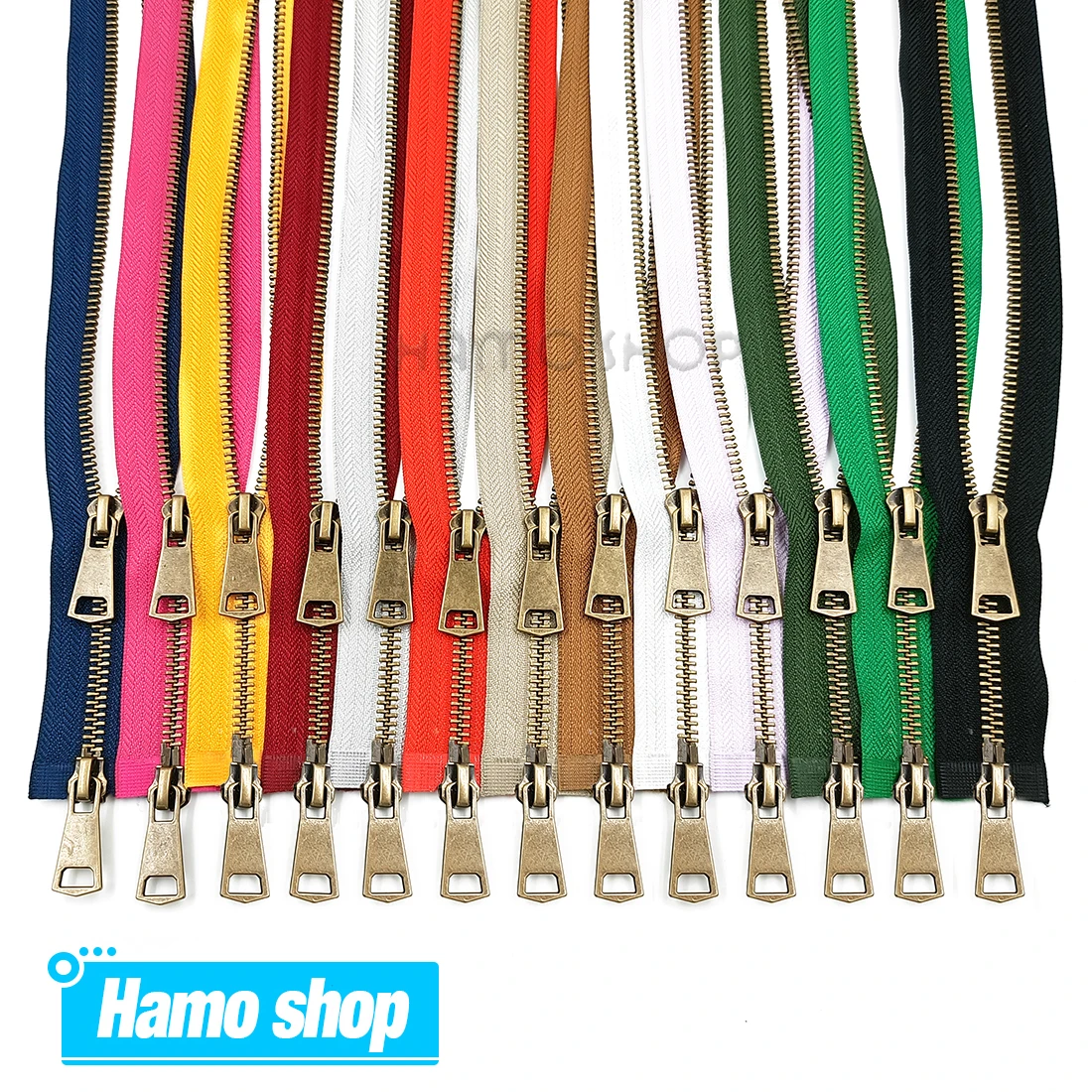 5# Colorful High Quality Open-End Double Sliders Copper Metal Zipper 2-Ways Zip Diy Handcraft for Cloth Pocket Garment Sewing