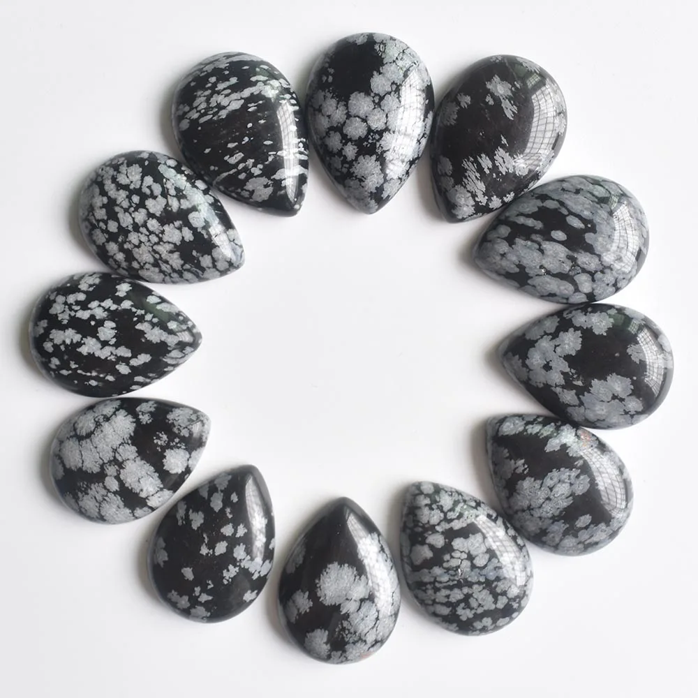 Kostenloser Versand 20 Stück/Lot Großhandel 25x18x6mm verschiedene Naturstein-Tropfenperlen CAB CABOCHON für DIY-Schmuckzubehör – Detail 14