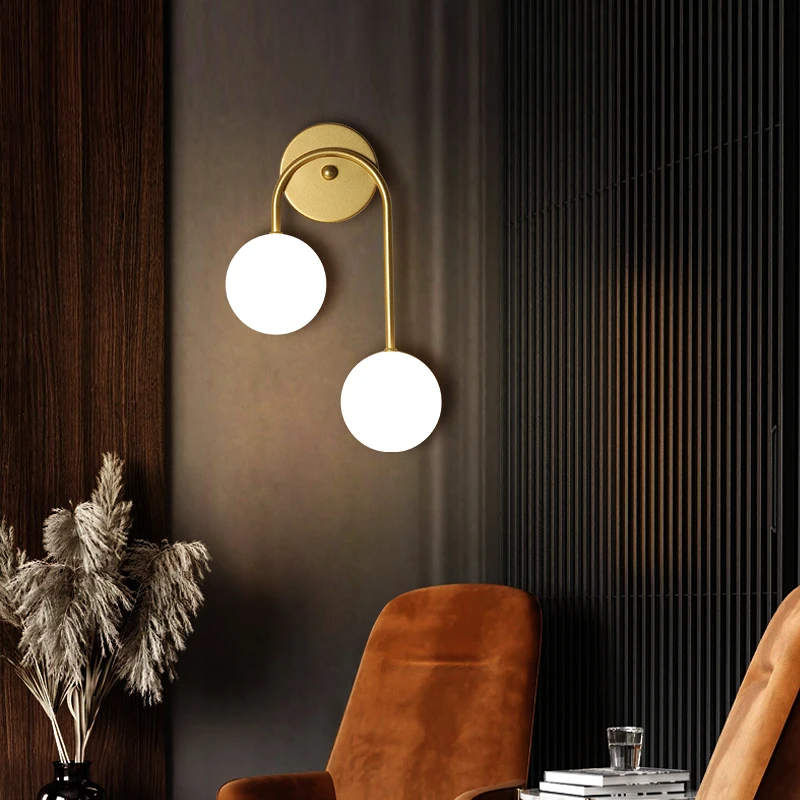 

Modern Nordic Art Design Wall Lamps Bedside Lamp Aisle Lights Bathroom Bedroom Reading Indoor Decor Lighting Decorations Gold