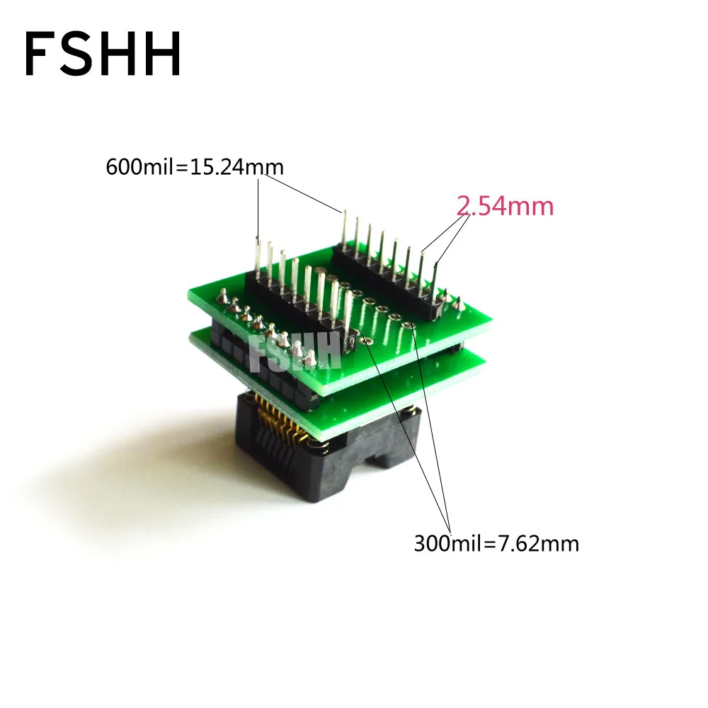 WL-SOP16-U1 Adapter for Wellon Programmer Adapter 150mil SOP16 to DIP16 Adapter IC Test Socket IC Socket