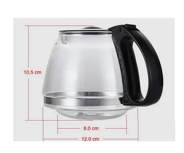 huaxunshi household Coffee machine accessories 0.6L hand hold cafe pot coffee home glass TEA pot set 600ml high 10.5cm