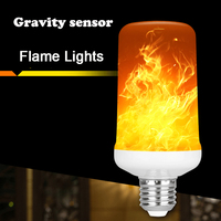 Dynamic Flame Effect LED Corn light Bulb Lamp 110V 220V E27 Simulation Fire Burning Flicker With Gravity sensor Decoration lamps