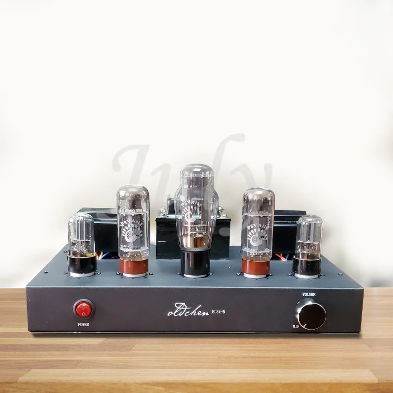 old Chen tube machine pure hand bile rectifier EL34 fever tube amplifier tube amplifier, frequency response: 20Hz--25KHz