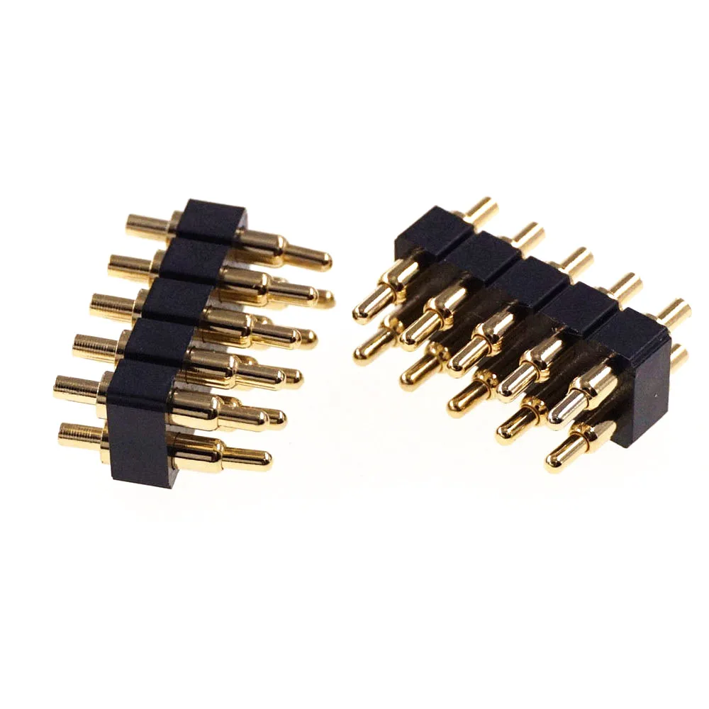 

Customized Pogo Pin Connector 14.0 mm Height 2.54 mm PitchThrough hole 2x5 Pin Gold plated