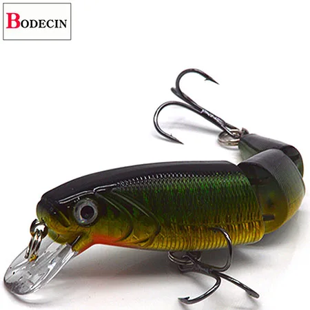Multi Abschnitt Meer Bass Harte Angelköder 3D Augen 1PCS Wobbler Minnow Swimbait Gefälschte Harte Köder Künstliche Wobbler Karpfen Tackle