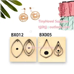 Teardrop Earrings Cutting Dies Wooden Die Cut Scrapbooking for Leather, Suit for Common Leather Cutting, Big Shot Machine