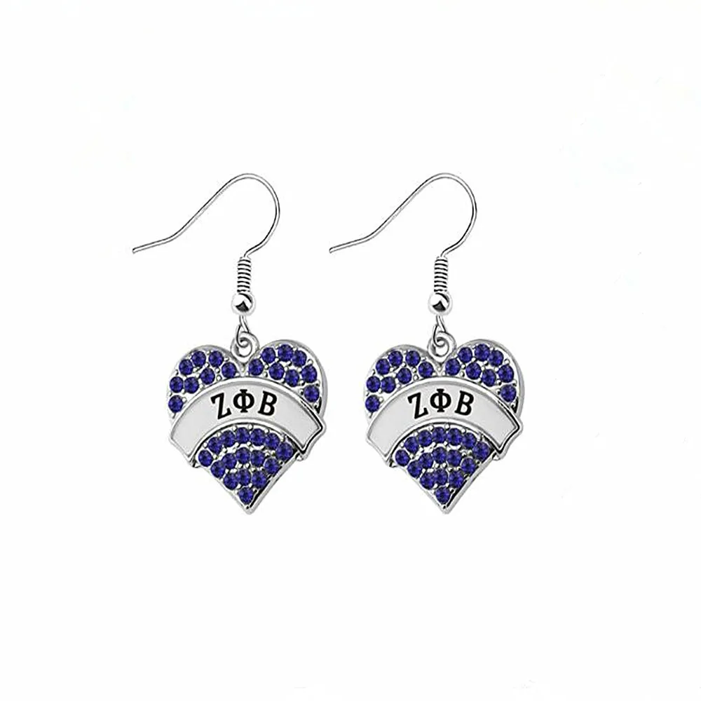 Fashion Women Party Gift Decorate Sisterhood Finer Service 1920 ZETA BETA Earrings Sorority Hook Ear Rings Jewelry