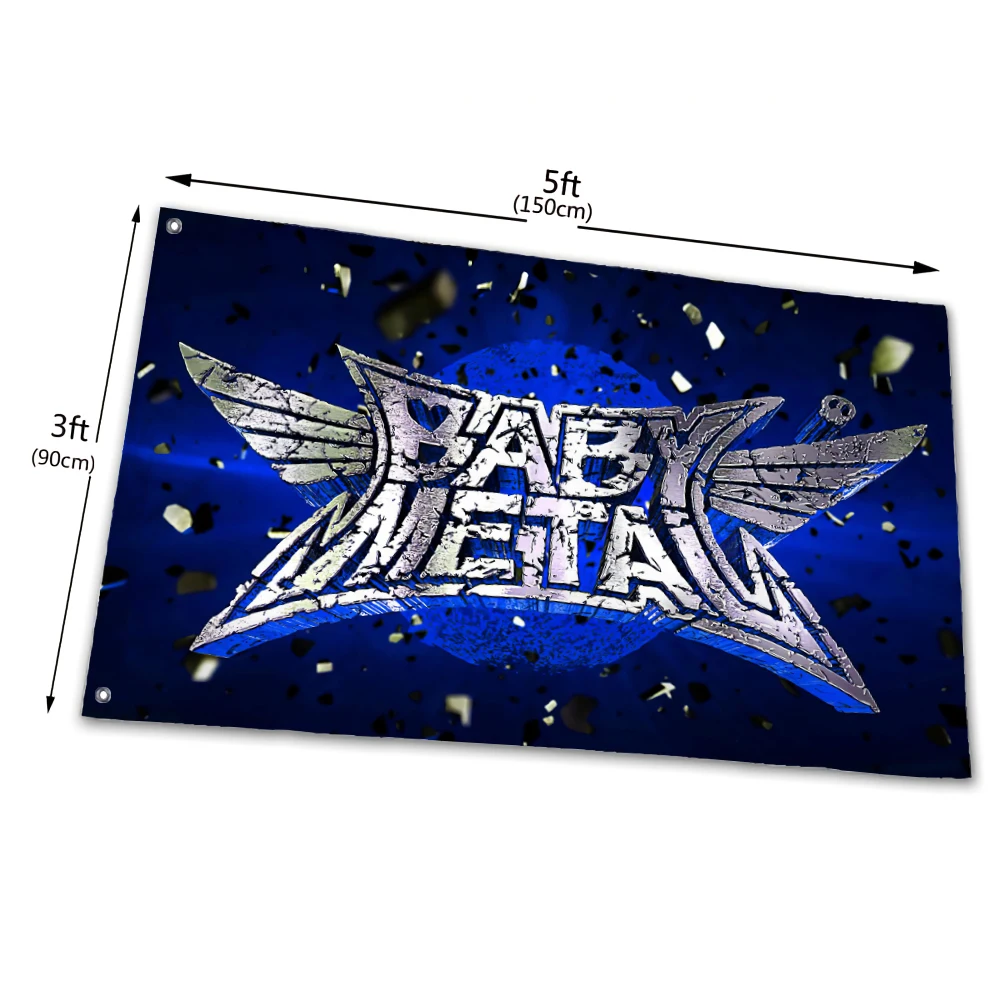 

BABYMETAL Flag 90*150cm 120*180cm Band Vocal Concert Banner Other Size Pattern Custom Flag