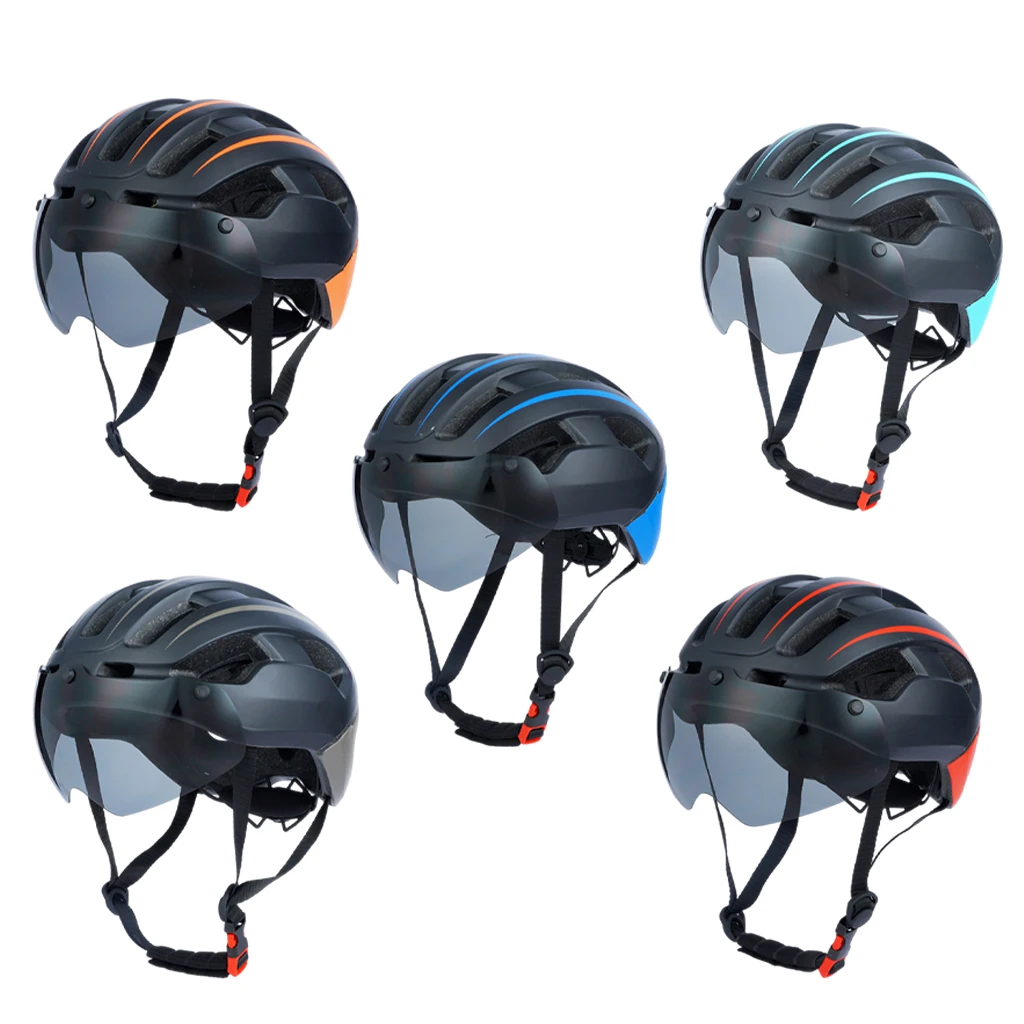 Cycling Bicycle Bike Helmet Bike Safety Hat Motorcycle Half Helmet Moto Electric Bike Adult With Visor Taillight Shockproof