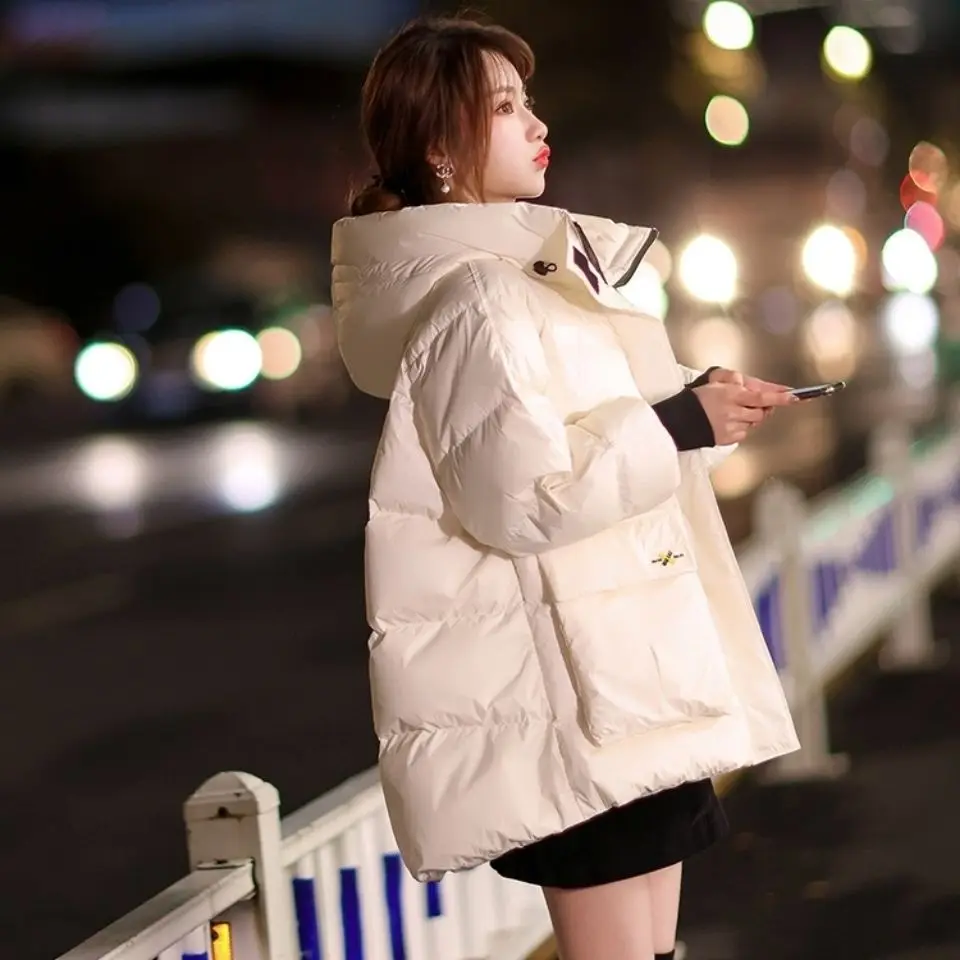 2024 down padded jacket puppet bear western style loose hooded warm coat jacket wild trendy women for shopping brand casual coat