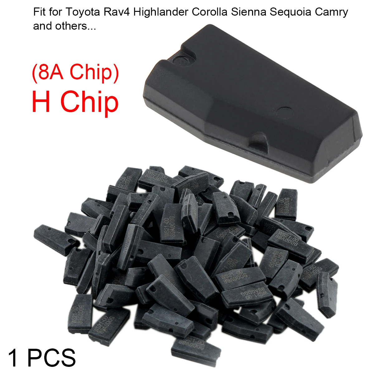 

Blank H 8A 128Bits Carbon Chip Car Key Transponder Chip Replacement Fit for Toyota Rav4 Highlander Corolla Sienna Sequoia Camry