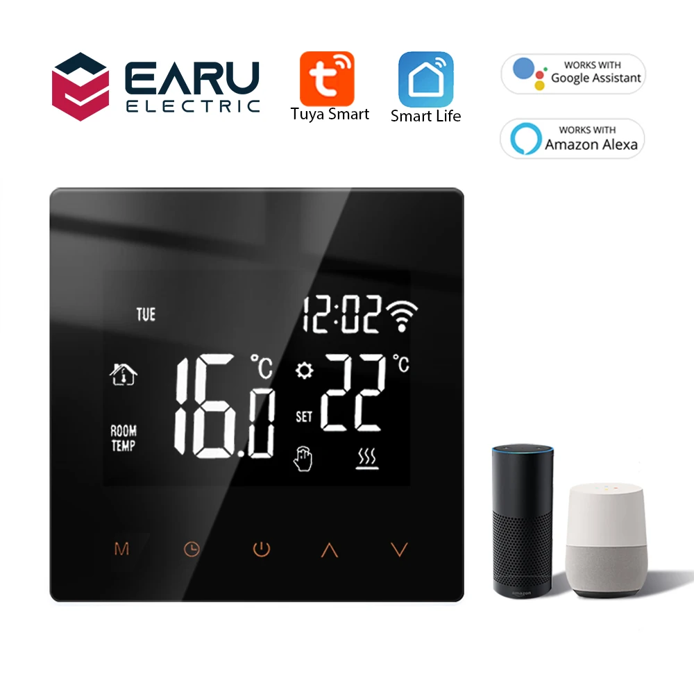 Tuya WiFi Smart Thermostat Electric Floor Heating TRV Water Gas Boiler Temperature Voice Remote Controller for Google Home Alexa