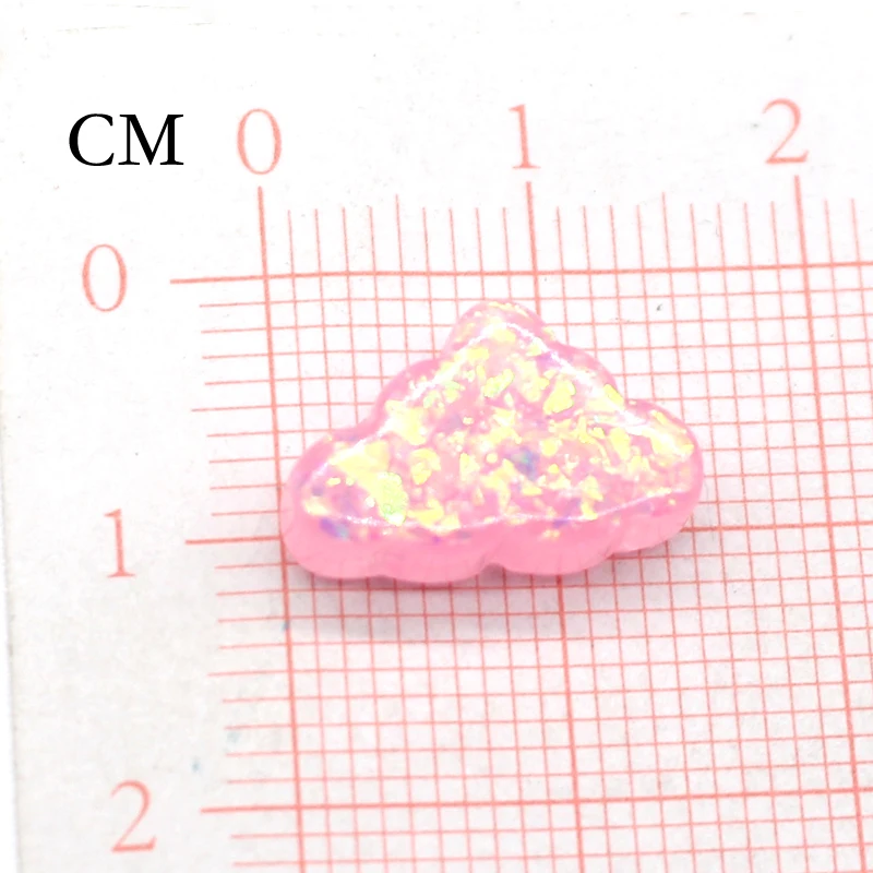 10pcs Trendy Imitate Opal Bracelet Connector Bead Findings Cloud Shape Simple Earring Necklace Resin Charms For Jewelry Make