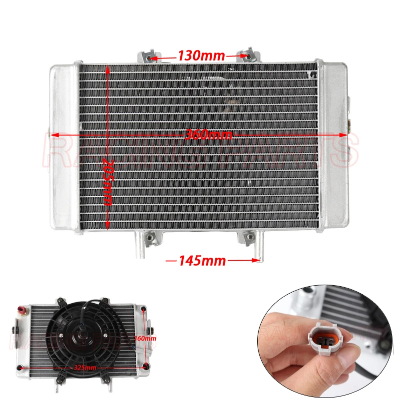 

RADIATOR And FAN ELECTROMOTOR ASSY for Buyang Feishen 300CC linhai300 ATV Quad