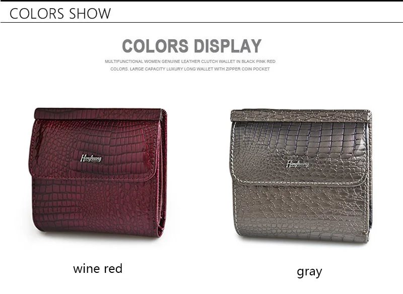 HH Echtem Leder frauen Brieftasche Mini Brieftaschen Frauen Kurze Kupplung Luxus Weibliche Geldbörse der Dame Geldbörsen – Detail 3
