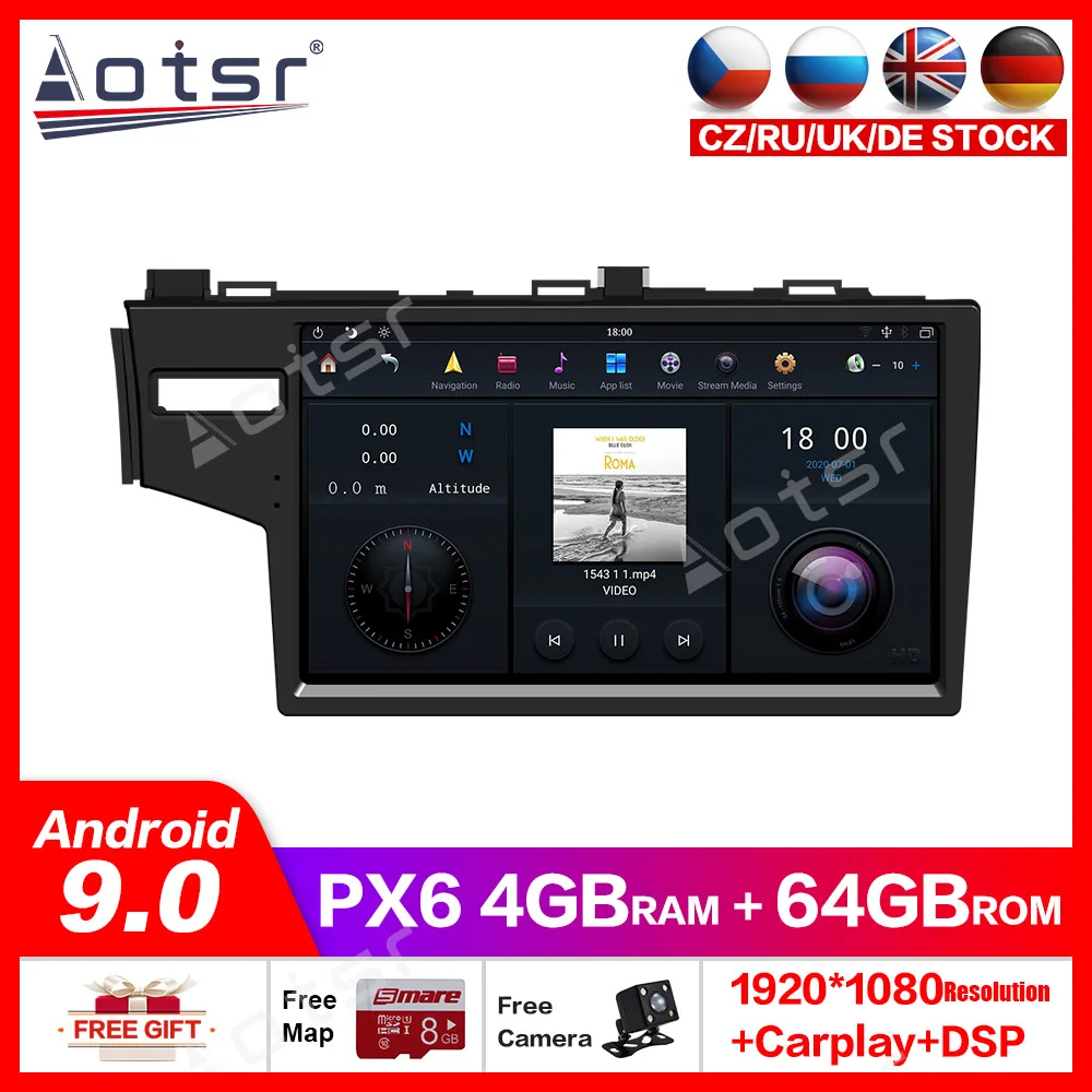 

11.8" MAX-PAD Android 9.0 4G-64G IPS Car Multimedia player For Honda Fit 2014-2020 Car GPS Navigation Headunit Auto Radio Stereo