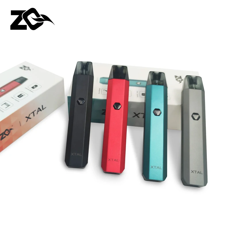 ZQ Xtal Kit  with built-in battery 520mah 1.8ml empty Vape Pods Ni-chrome 1.2ohm Coi  Xtal Pods Manufactured 2020 Newest