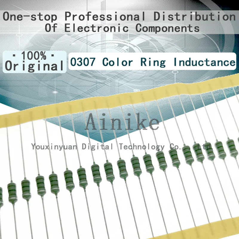 Anillo de Color de inductancia DIP 100, 0307, 100, 120, 180uH, 150, 270uH, 220, 390uH, 330, 470, 560, 820uH, 1mH, 680, 1/4W