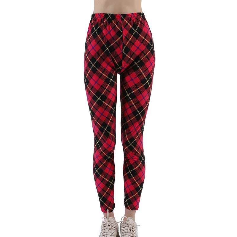 CUHAKCI Grid Print Loose Hot Lady pantaloni lunghi attività Sexy Leggings sportivi a vita alta pantaloni da donna abbigliamento da palestra