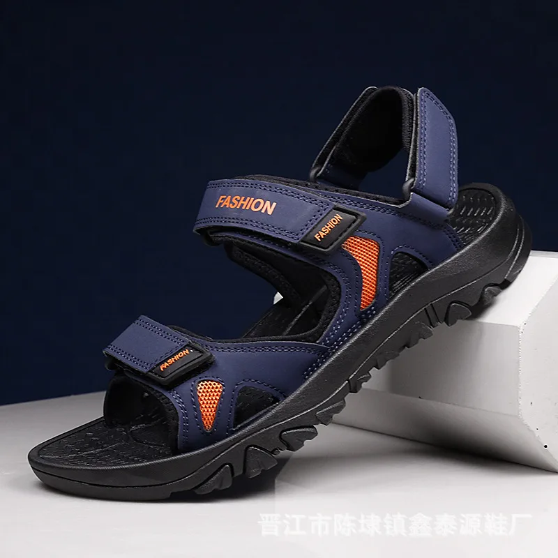 

Pop Men'S Sandals Big Size 39-48 Leather Sandals For Men Outdoor Walking Men'S Summer Sandals Comfortable Men Shoes