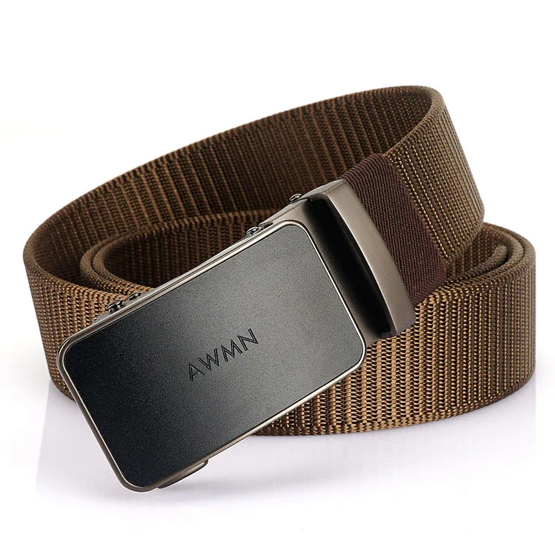 MEDYLA Genuine Quick Unlock Men\'s Metal Buckle Fashion Quality Nylon Anti Allergy Belt Business Automatic Buckle Belt MN3004