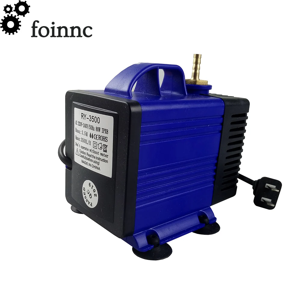 Bomba submersível multifuncional, bomba cnc de 220v, 80w, 3.5m, 3500l/h, com resfriamento do eixo da máquina de corte e gravação (5m grátis, tubo de