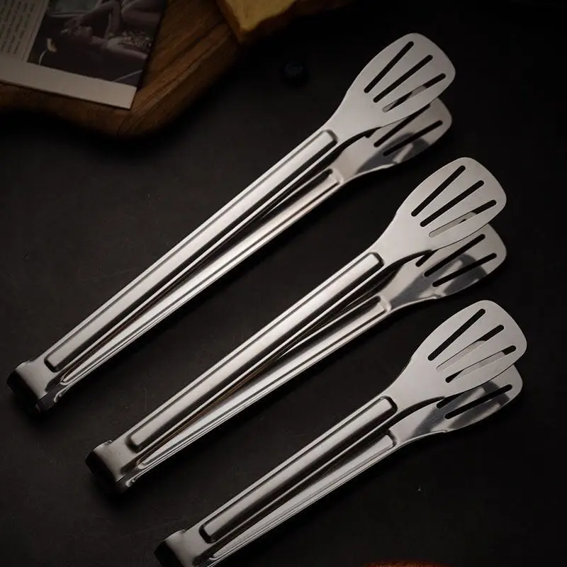 

Stainless Steel Food Tongs Kitchen Utensils Buffet Cooking Tool Anti Heat Bread Clip Pastry Clamp Barbecue Kitchen Steel