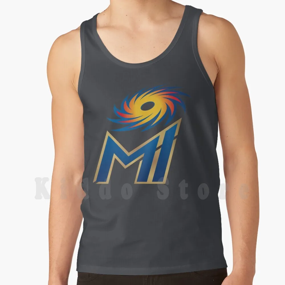 Mumbai Indians-Ipl Cricket 2020 (azul) Camisetas sin mangas 100% algodón Mumbai Indians India Cricket Fever Dubai 2020