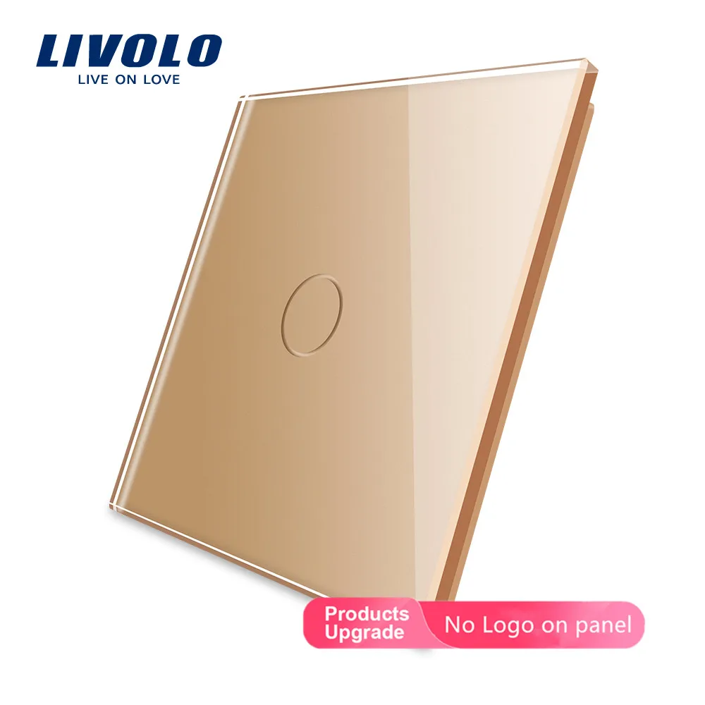 Livolo Luxury Pearl Crystal Glass, 80mm*80mm, EU standard, Single Glass Panel For 1 Gang Wall Touch Switch,VL-C7-C1-11