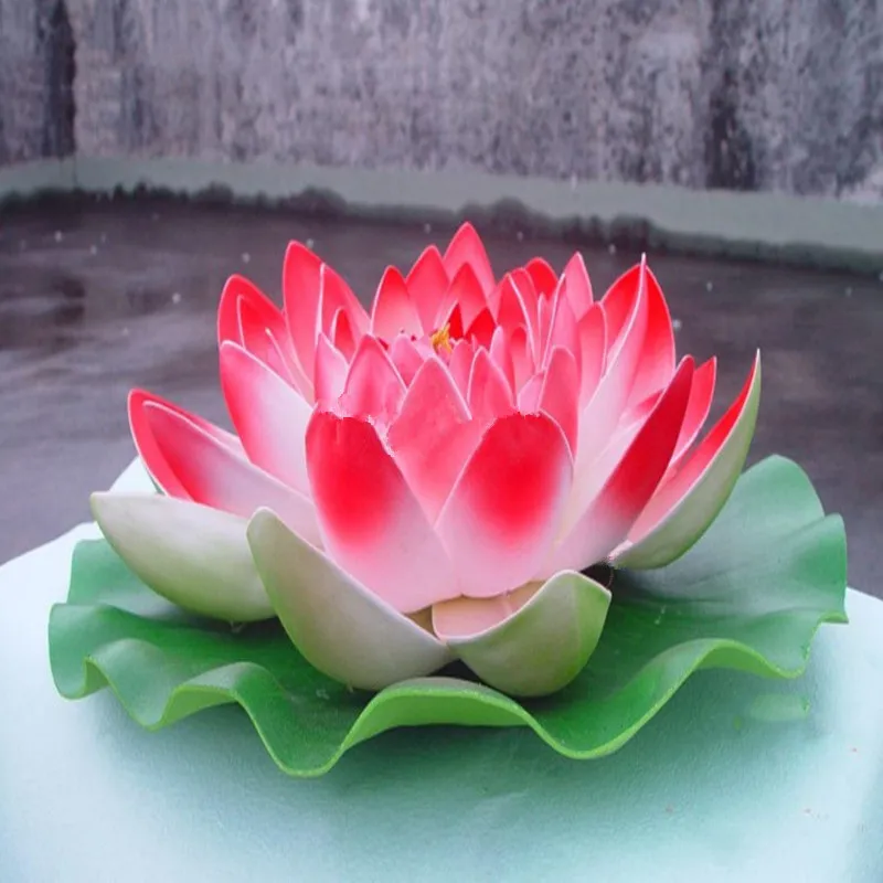 

60CM Dia Huge Artifciail EVA Flower Floating Water Pool Louts For Garden Pond Decoration Wedding Event Supplies