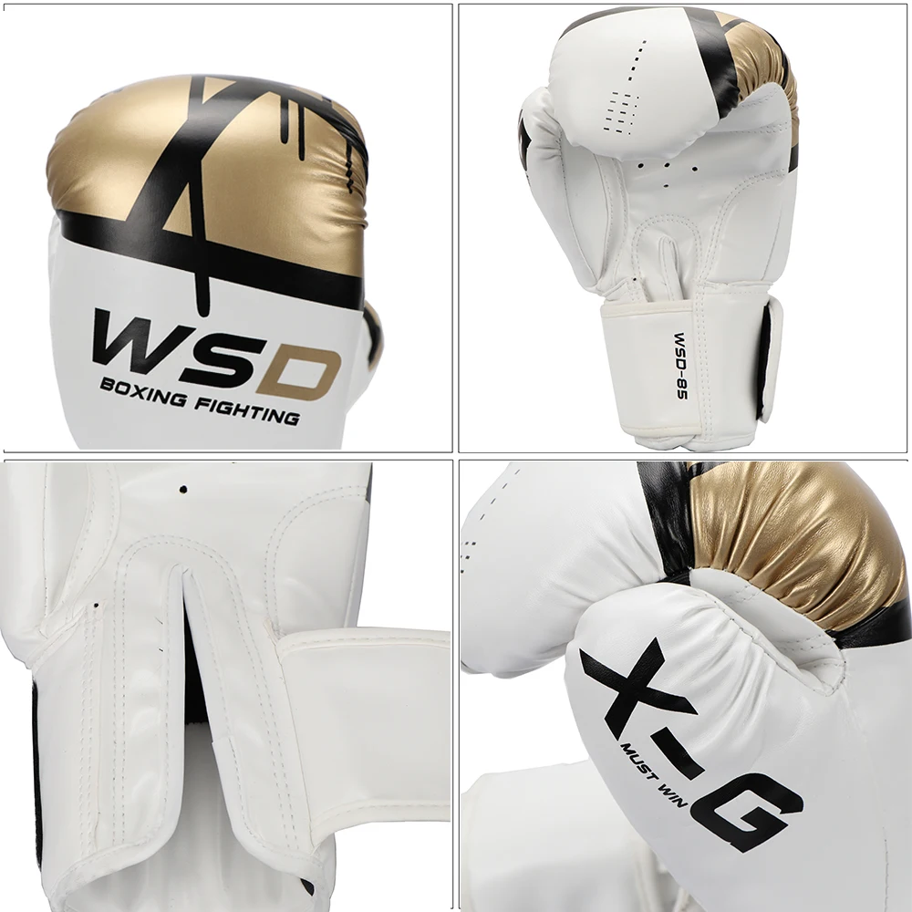 Utili guanti da Kick Boxing in PU uomo donna Karate Muay Thai Guantes De Boxeo Free Fight MMA Sanda Training adulti attrezzature per bambini