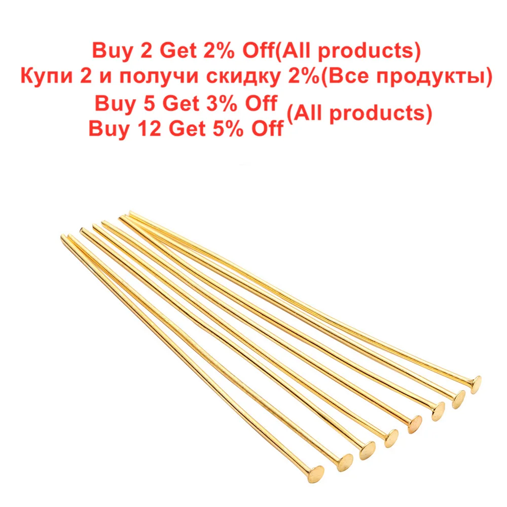 100/200Pcs Dia 0.7mm Length 15-60mm Gold Color Metal Ball Head Pins for Jewelry Making Findings Diy Accessories Supplies