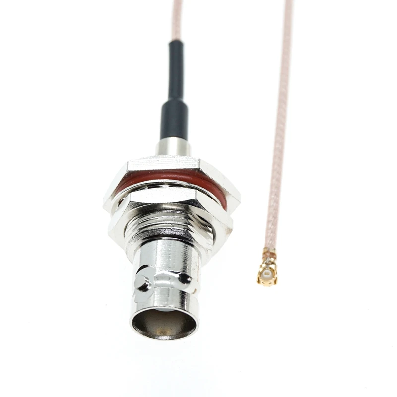 IPX IPEX UFL U.FL to BNC female jack Nut bulkhead connector RF RG178 Cable Pigtail Coaxial Mini PCI WIFI WLAN