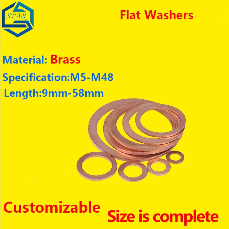 Flat Washers Plain Washer Gaskets Washers Gaskets Black Copper Gasket, Sealing Ring Gasket for Marine Watch Screw Washer GB
