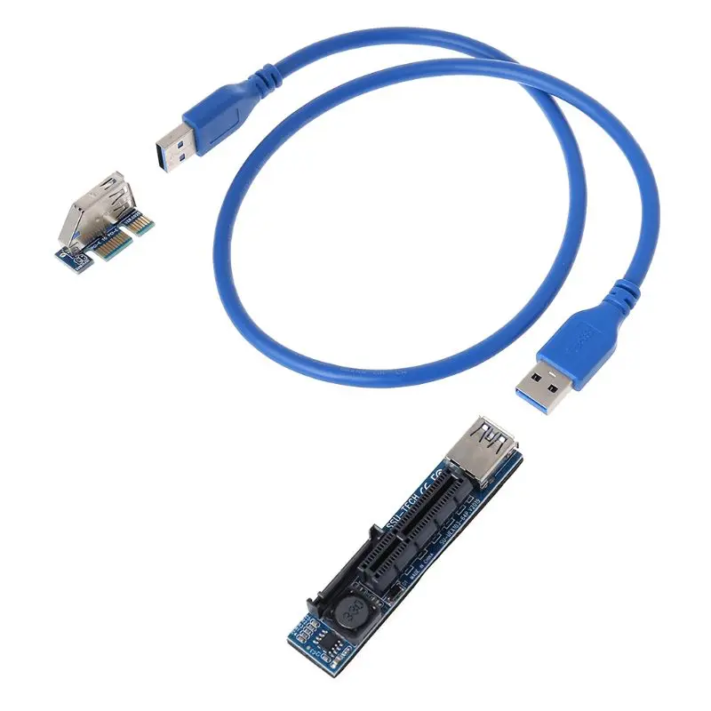 Add On Card PCI Express USB 3.0 Adapter Raiser Extender PCIE Riser Card USB 3.0 PCI-E SATA PCI E Riser PCI Express X1 to X4 Slot